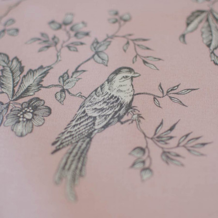 EB - Toile de Jouy Chickadee Grey/Pink 50cm