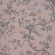 EB - Toile de Jouy Mésange Gris/Rose 50cm
