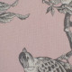 EB - Toile de Jouy Mésange Gris/Rose 50cm