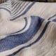 Ariane ecru washed linen with blue stripes