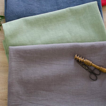 Washed Linen Canvas Lilly Gray
