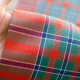Green and red checkered cotton tea towel