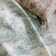 EB - Toile de Jouy cotton Pastoral green print - 50 cm