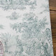 EB - Toile de Jouy coton Pastorale impression verte - 50 cm