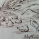 EB - Toile de Jouy cotton Pastoral brown print - 50 cm