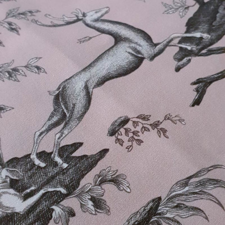 EB - Toile de Jouy Diane Rose in percale - 50 cm