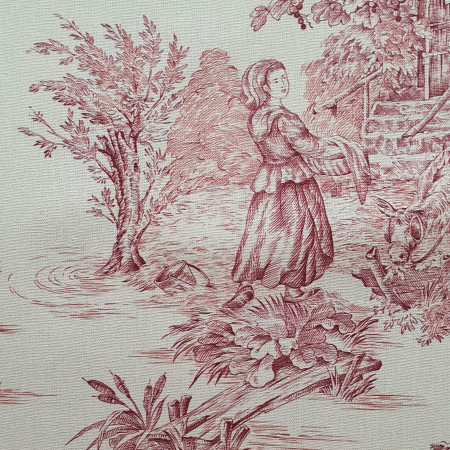 copy of Toile de Jouy cotton Pastoral black print