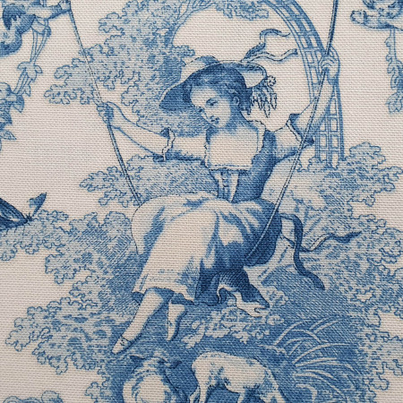 Toile de Jouy cotton Ludivine Ink